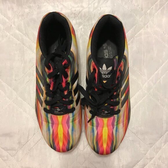 Adidas Women’s Torsion ZX Flux Running Shoes Multicolor Striped size 8 - Picture 5 of 9